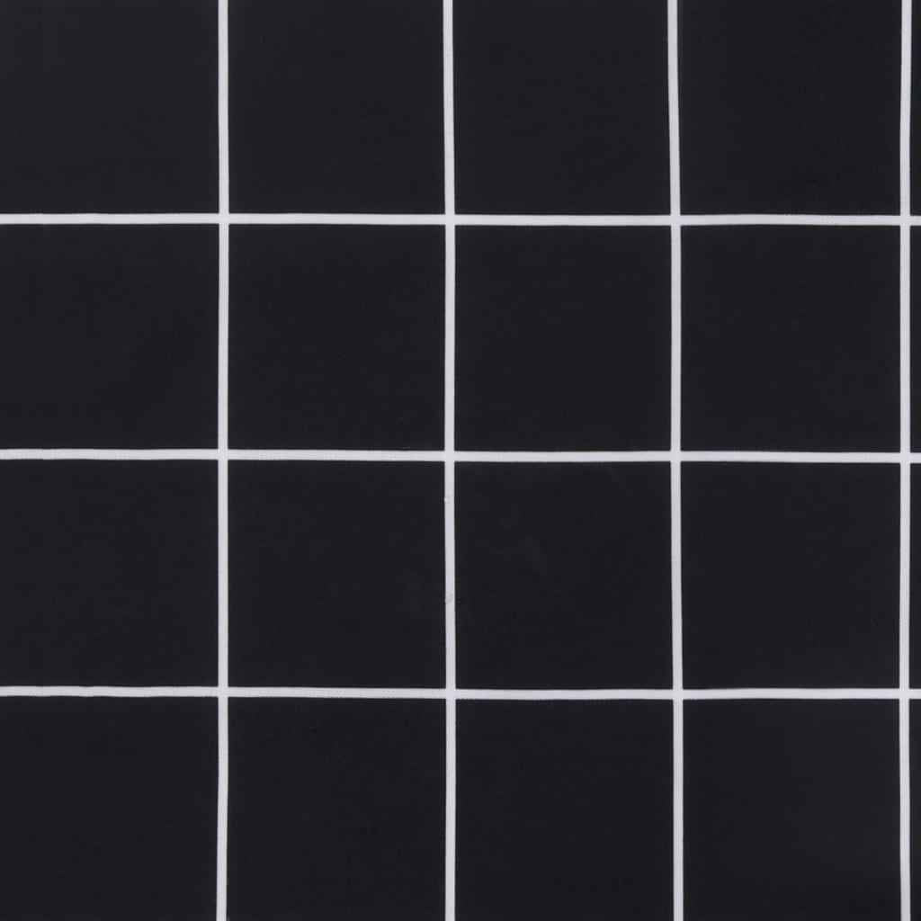 Perne pentru paleți, 2 buc, negru, model carouri, textil oxford