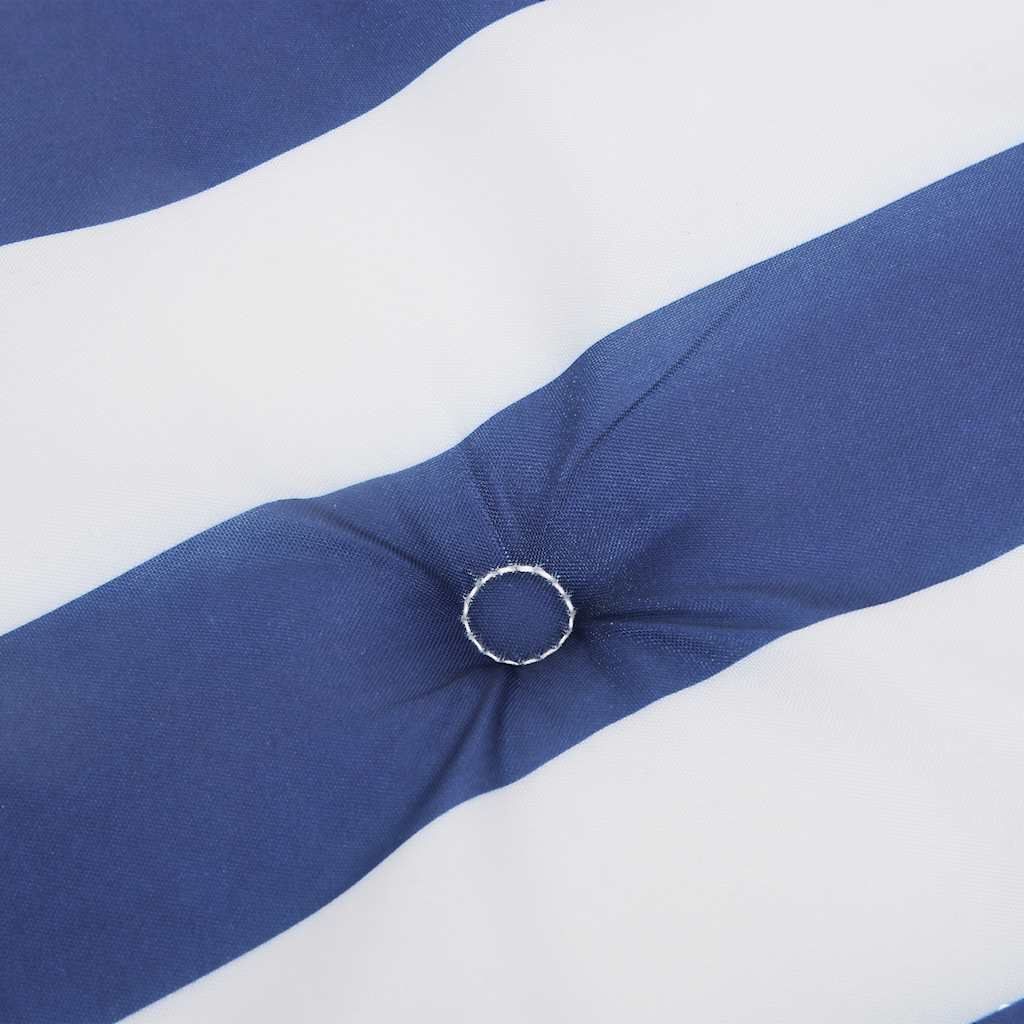 Perne scaun grădină 6 buc dungi albastru&alb 50x50x4 cm, textil