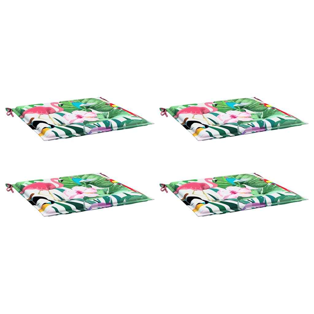 Perne scaun de grădină, 4 buc., multicolor, 50x50x4 cm, textil