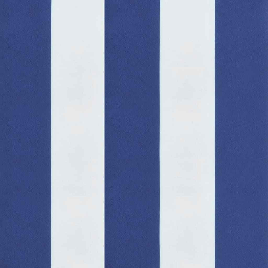 Perne de scaun spătar înalt, 2 buc. dungi albastre&albe, textil
