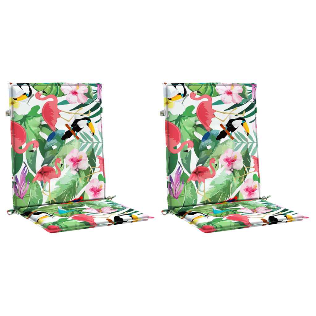 Perne pentru scaune cu spătar jos, 2 buc, multicolor, textil