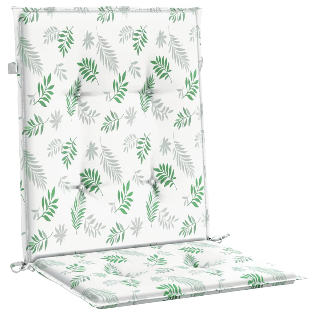 Perne de scaun spătar înalt, 6 buc., model frunze, textil