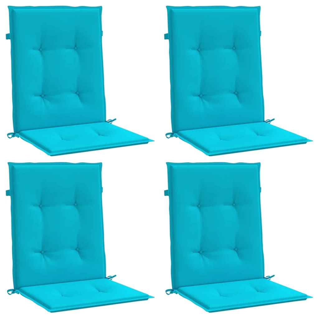 Perne pentru scaune cu spătar mic, 4 buc., turcoaz, textil