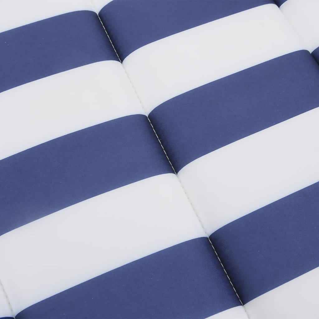 Pernă șezlong cu dungi albastre și albe, țesătură Oxford