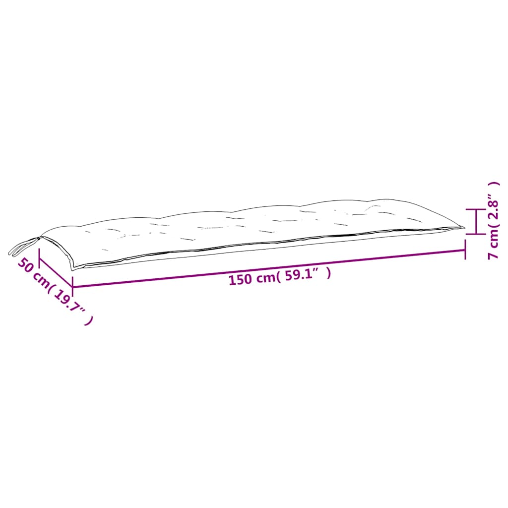 Perne bancă, 2 buc., 150x50x7 cm dungi albastre și albe, oxford