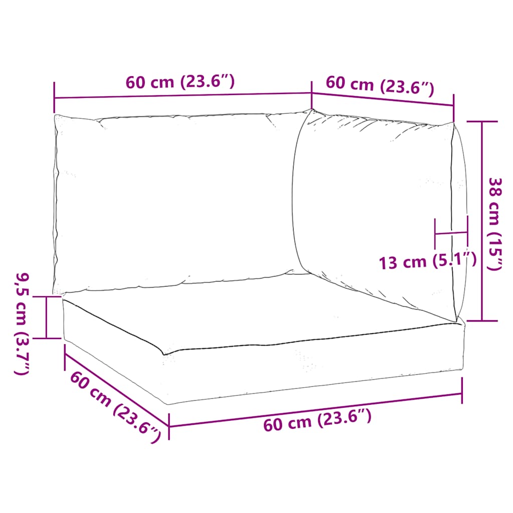 Perne canapea din paleți, 3 buc., albastru deschis, textil