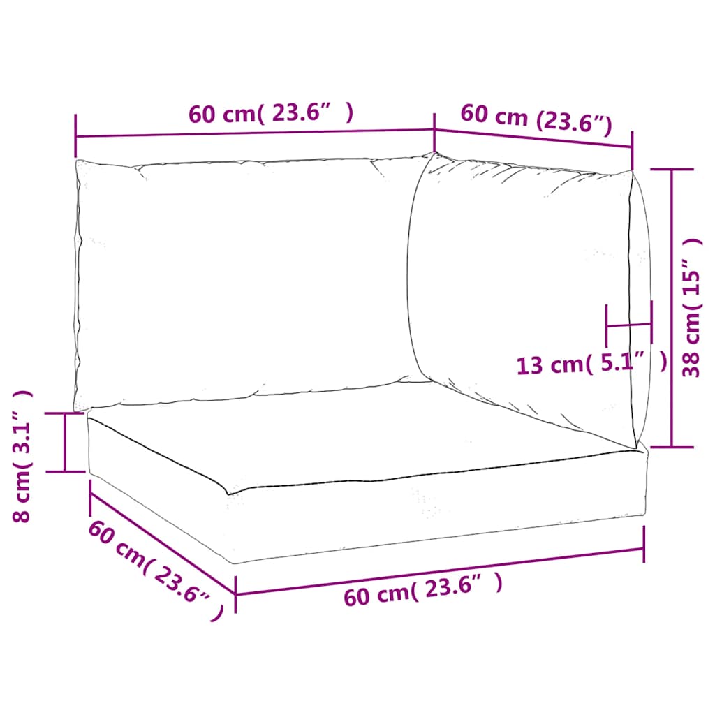 Perne pentru canapea din paleți, 3 buc., verde aprins, textil