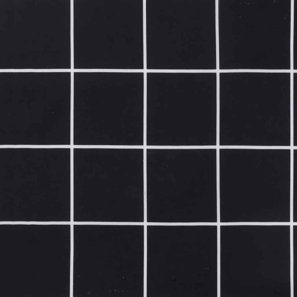 Perne pentru paleți, 3 buc, negru, model carouri, textil oxford