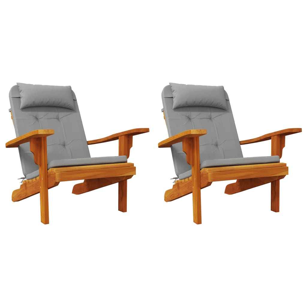 Perne pentru scaun Adirondack, 2 buc, gri, textil oxford