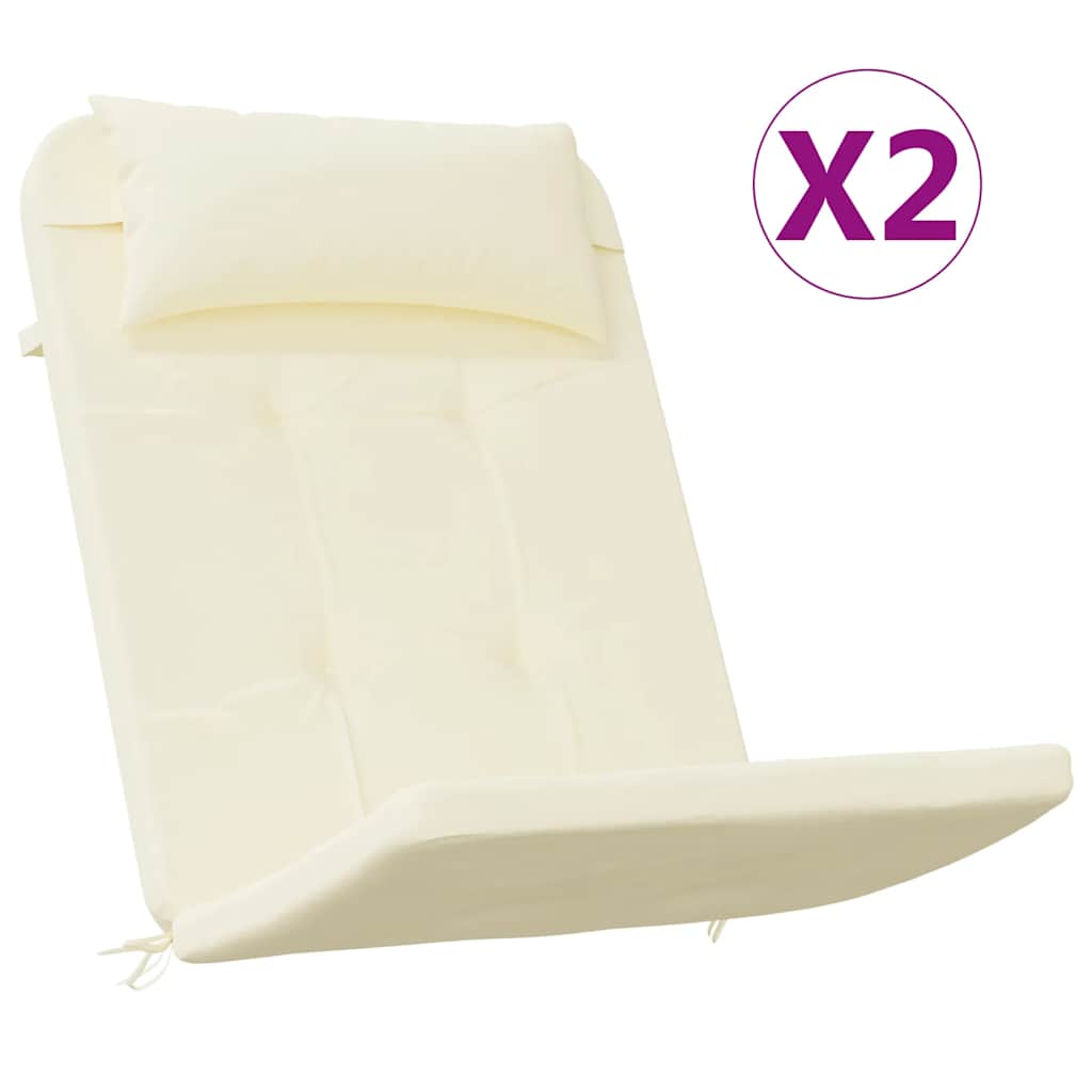 Perne pentru scaun Adirondack, 2 buc, crem, textil oxford