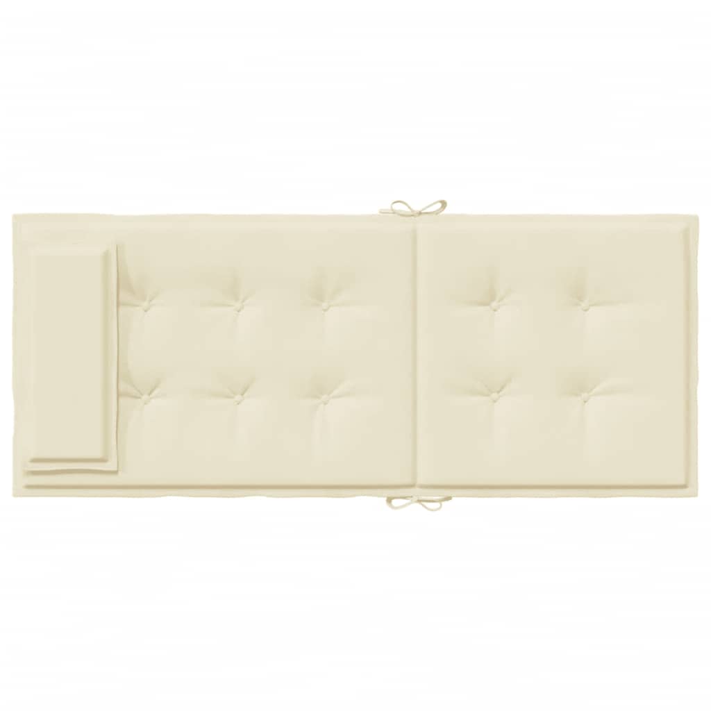 Perne scaun cu spătar înalt 2 buc, crem, țesătură Oxford