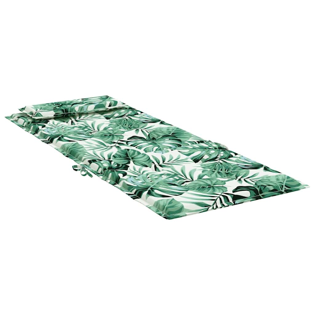 Perne de scaun spătar înalt, 6 buc, model frunze, textil Oxford