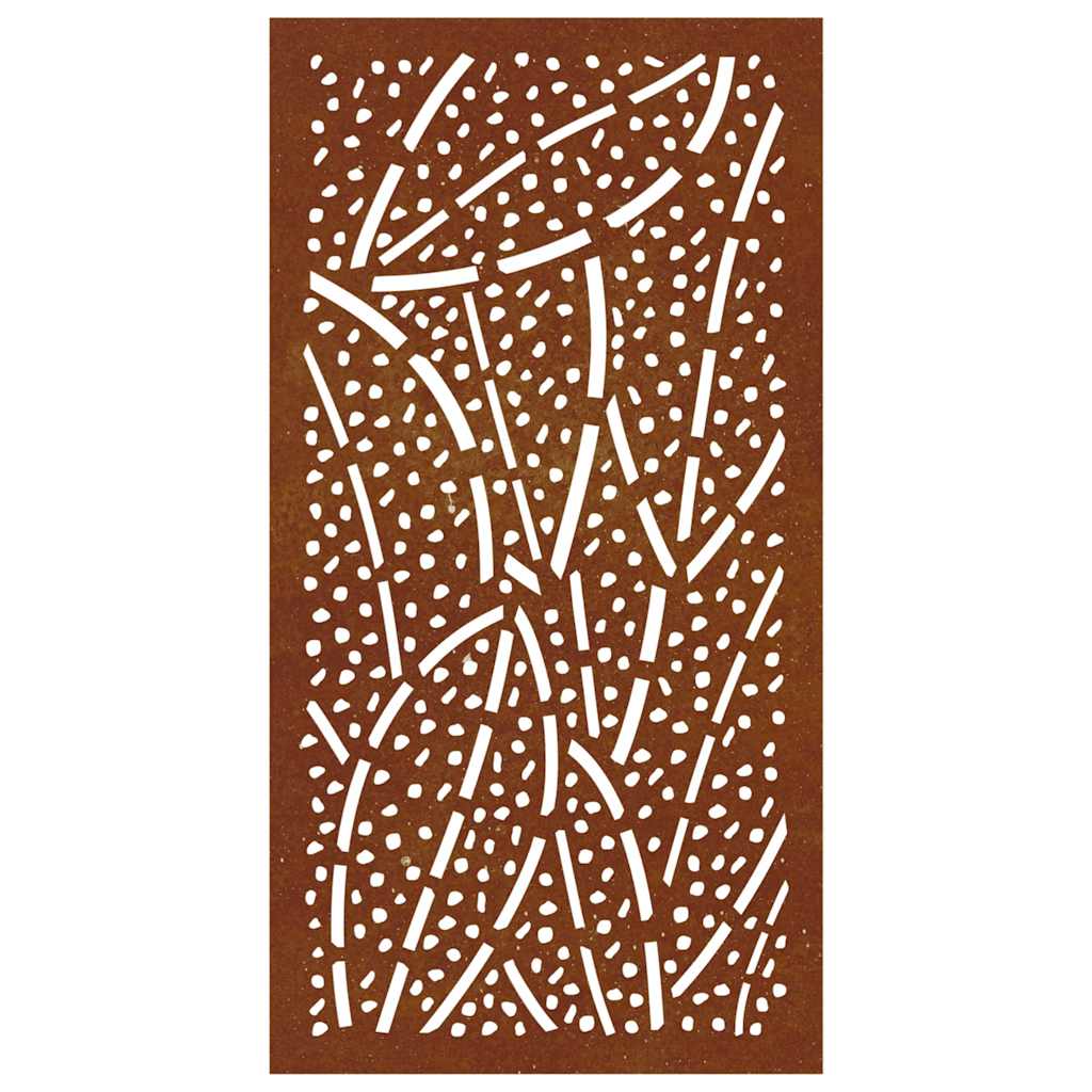 Decor perete de grădină 105x55 cm design frunze oțel Corten