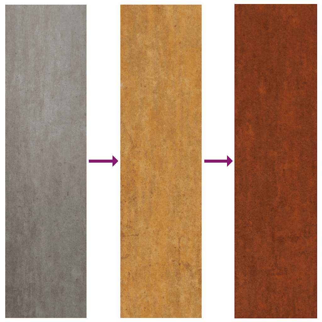 Decor de perete 105x55 cm design frunze arțar oțel Corten