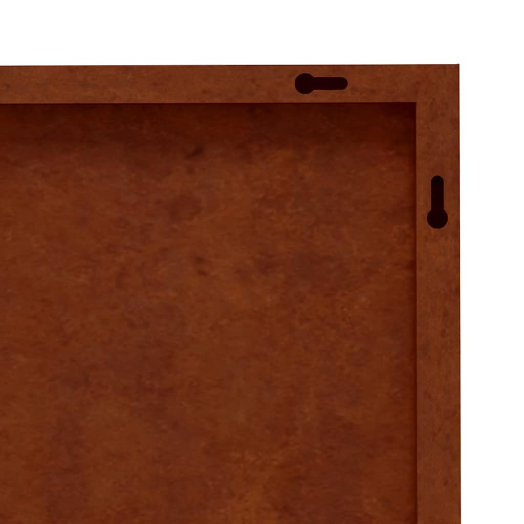 Decor perete de grădină 55x55 cm design copac oțel Corten
