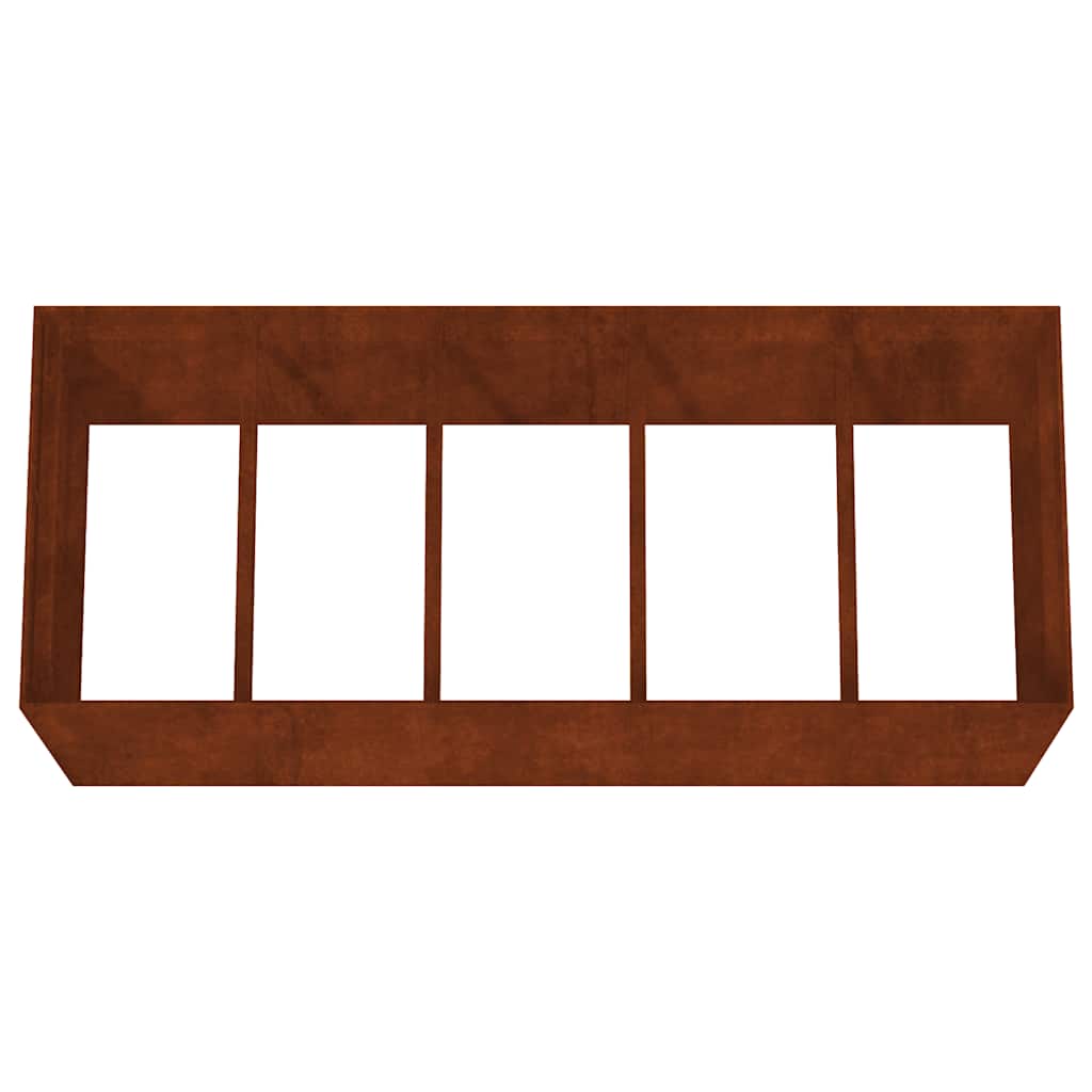 Strat înălțat de grădină, 200x80x80 cm, oțel corten