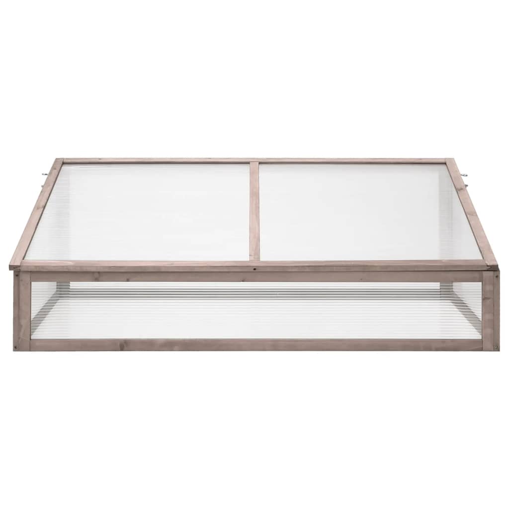 Seră, gri, 110x58,5x39 cm, lemn de brad