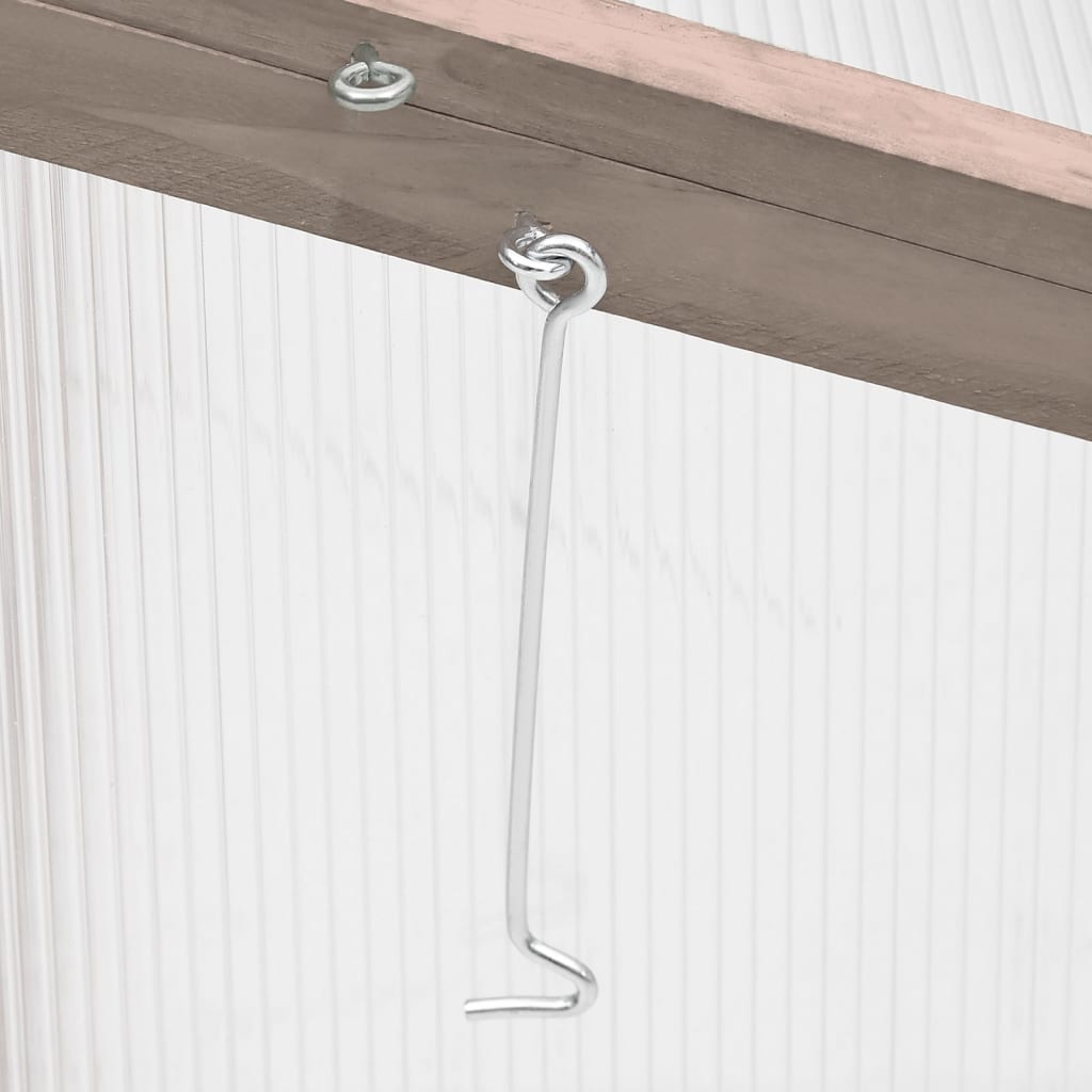 Seră, gri, 110x58,5x39 cm, lemn de brad