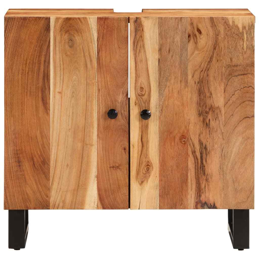 Dulap de chiuvetă 62x33x58 cm lemn masiv acacia & lemn compozit