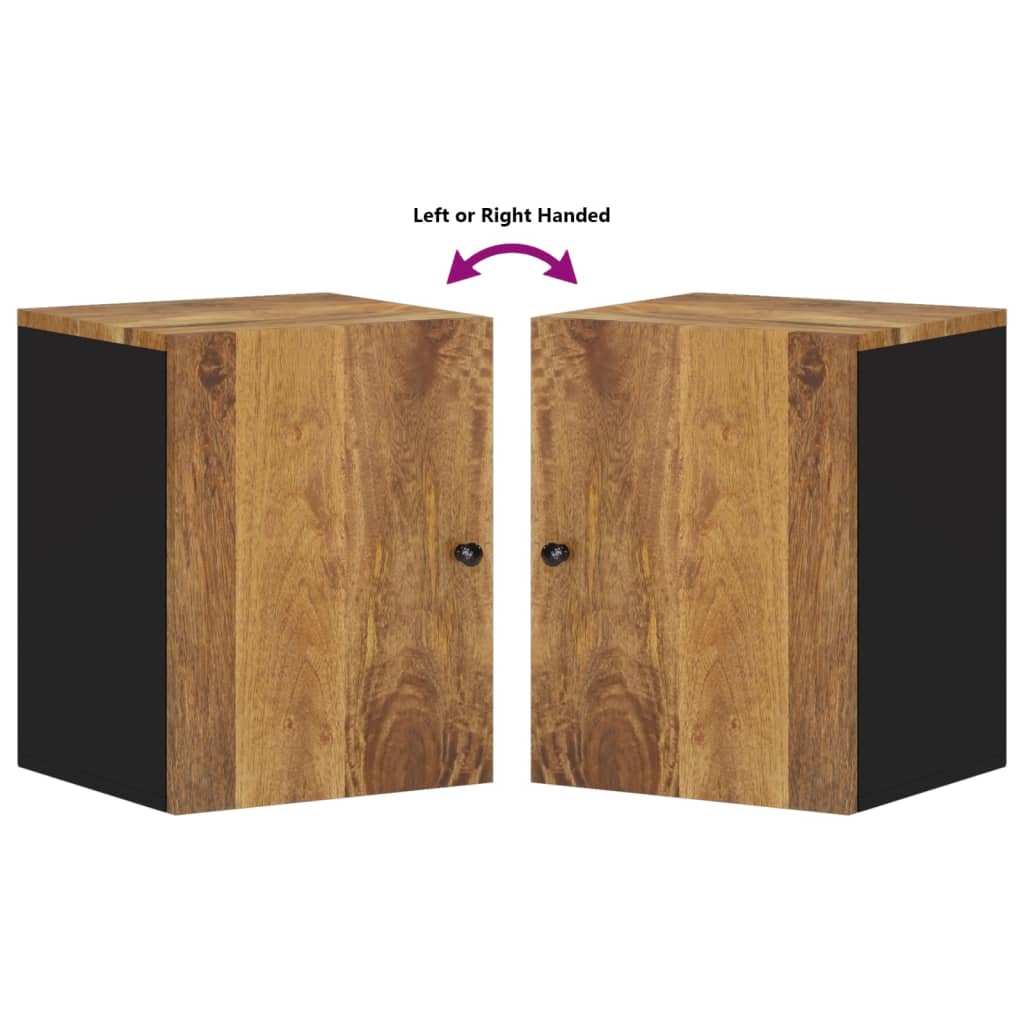 Dulap de perete de baie, 38x33x48 cm, lemn masiv de mango