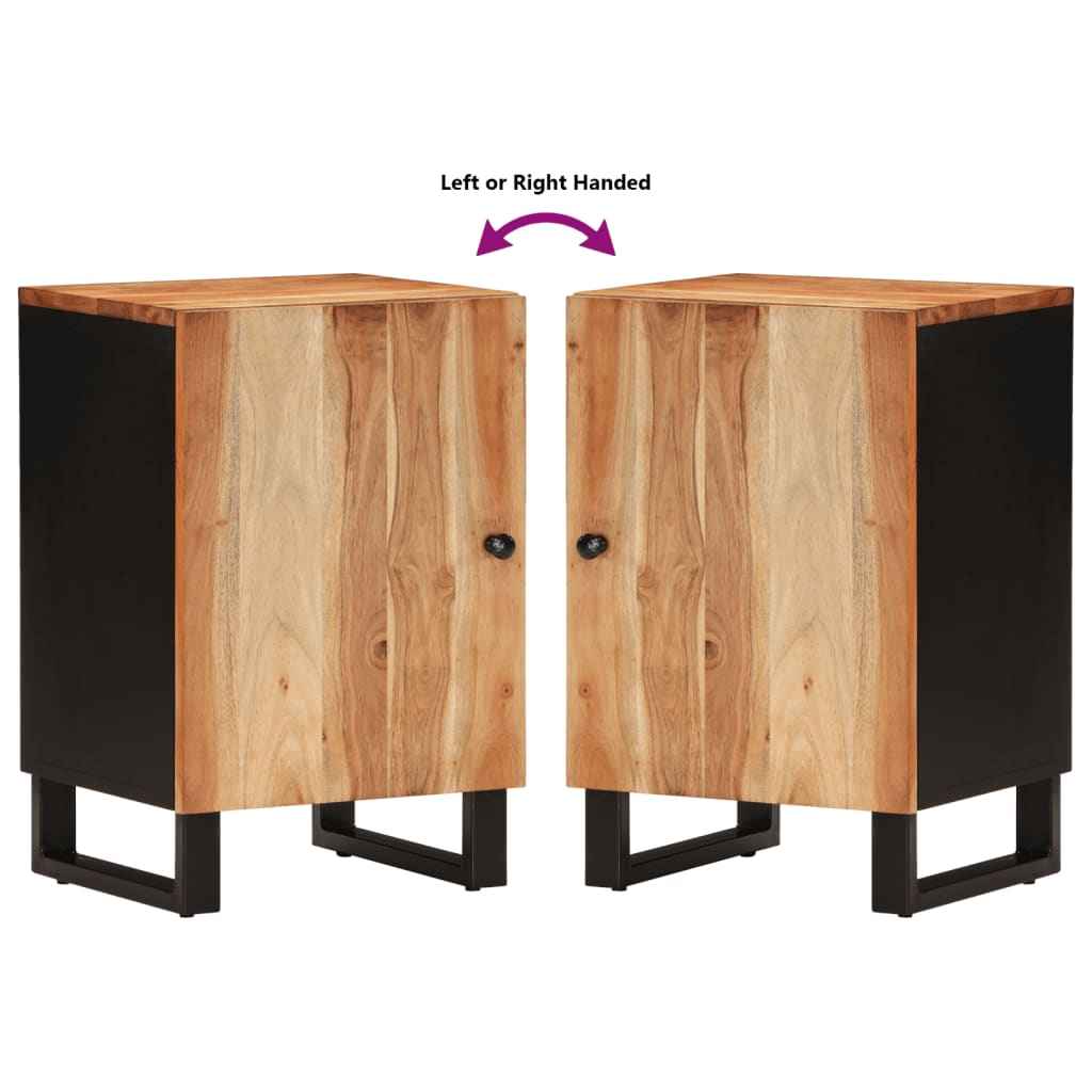 Dulap de baie, 38x33x58 cm, lemn masiv de acacia