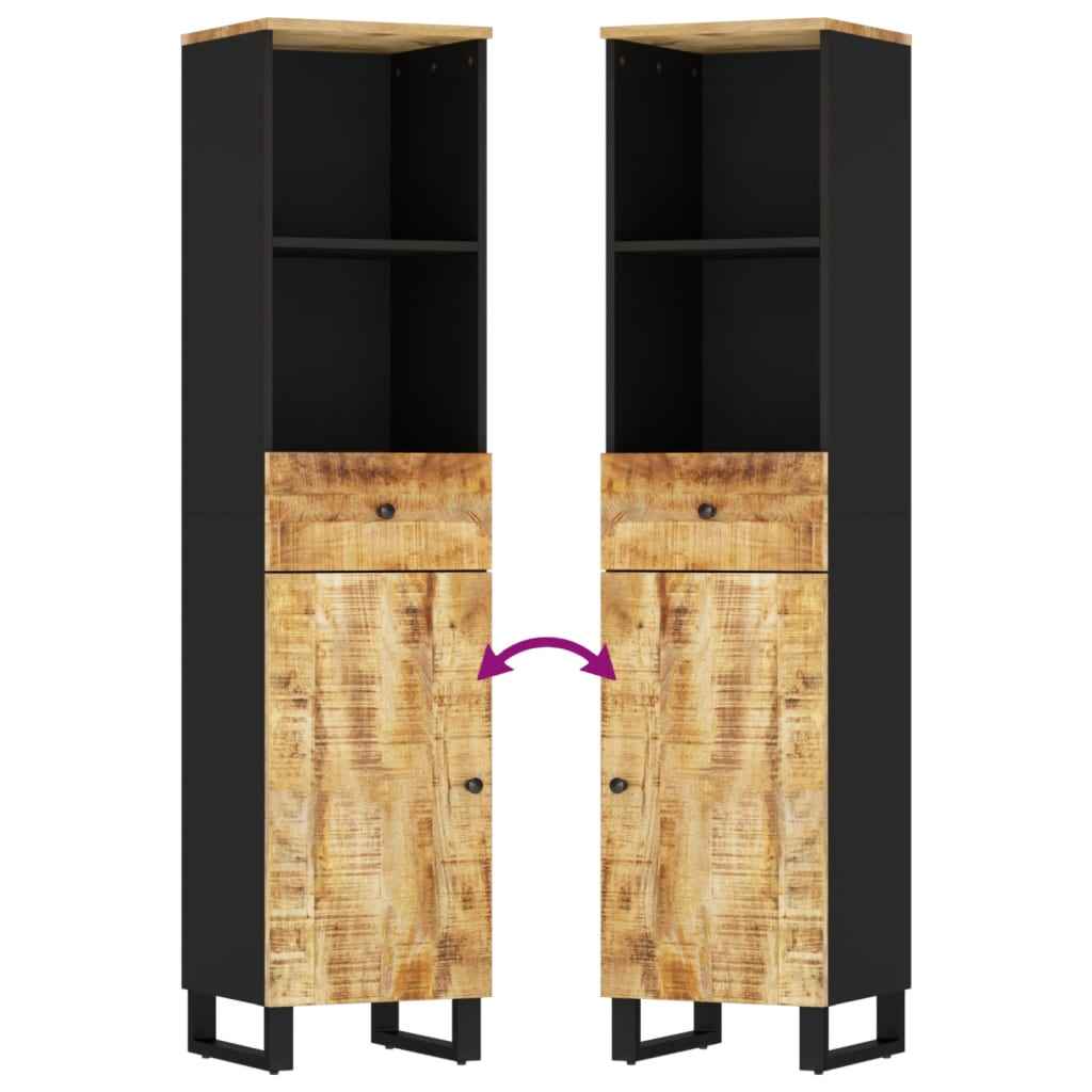 Dulap de baie, 38x33x160 cm, lemn masiv de mango