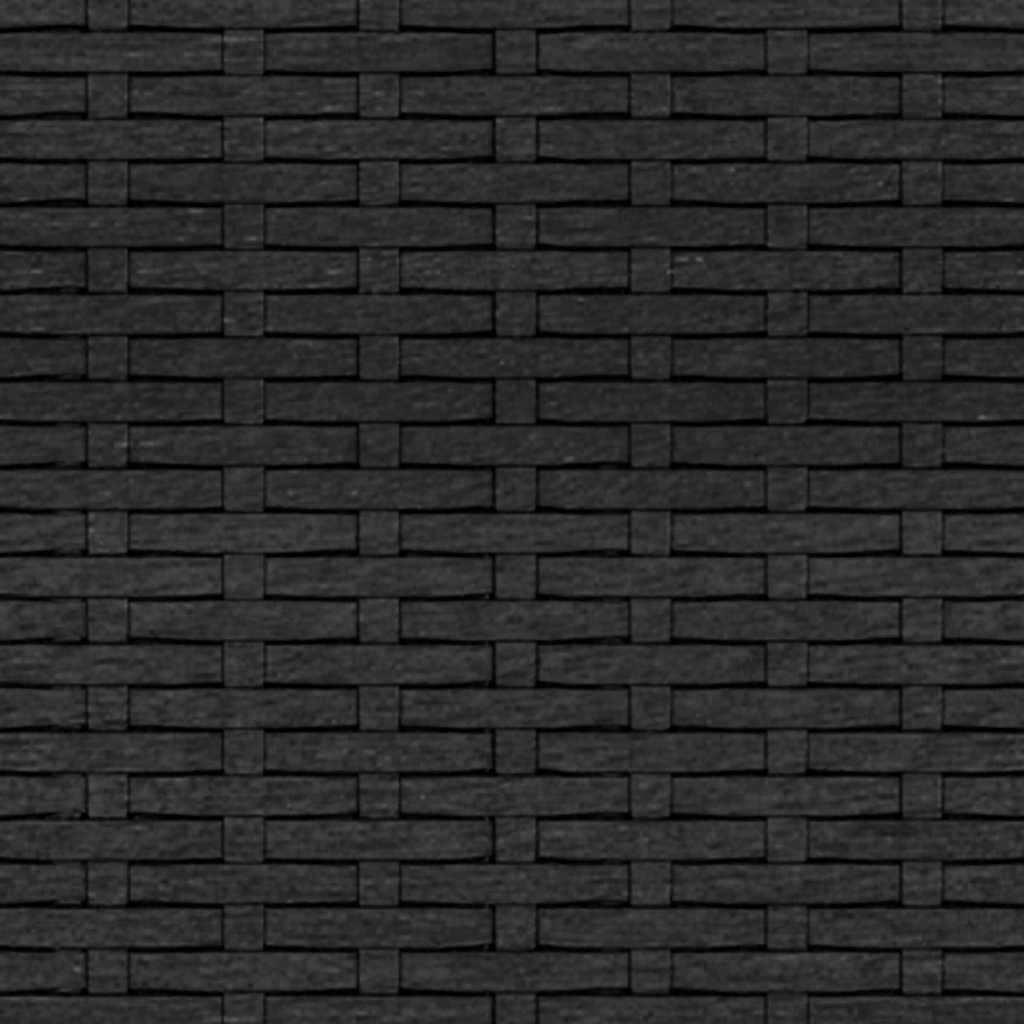 Canapea de grădină cu 3 locuri, cu perne, negru, poliratan