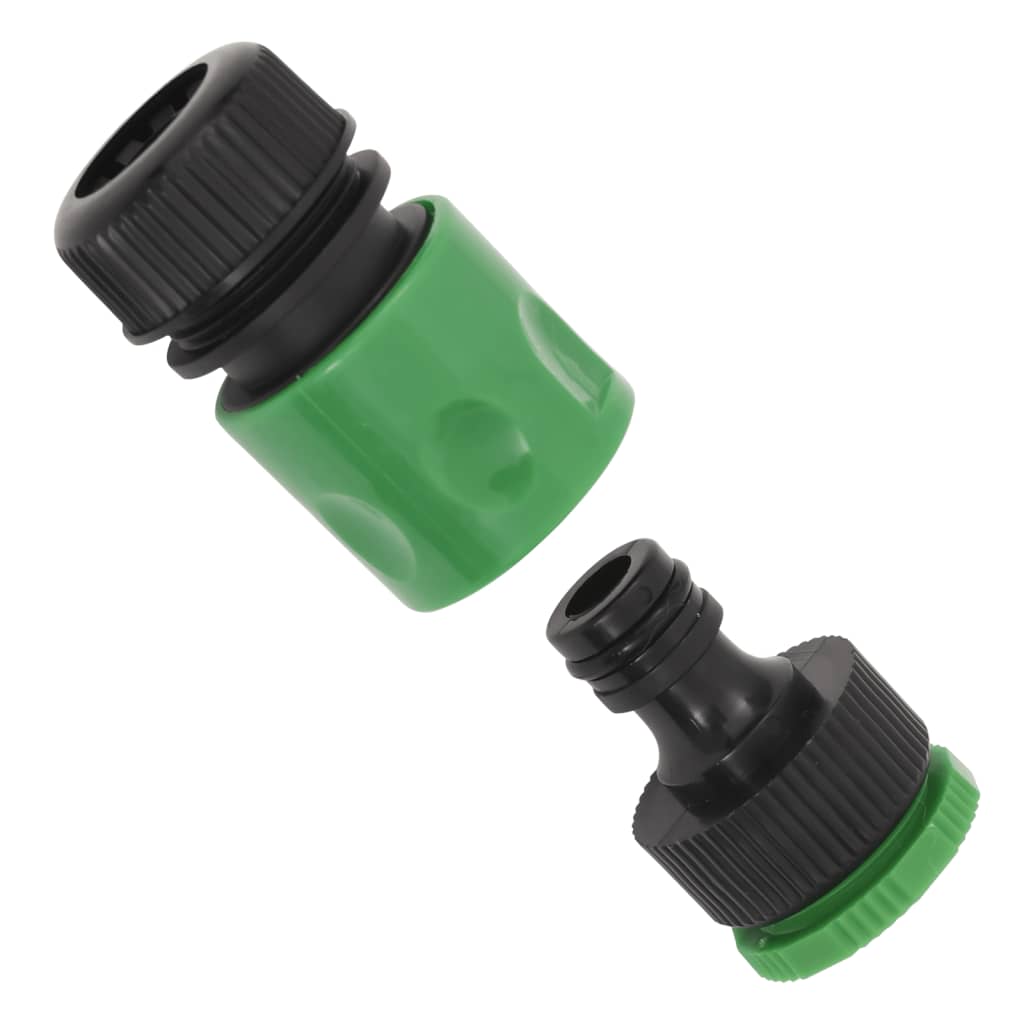 Furtun de grădină cu set de racorduri, verde, 0,75", 30 m, PVC