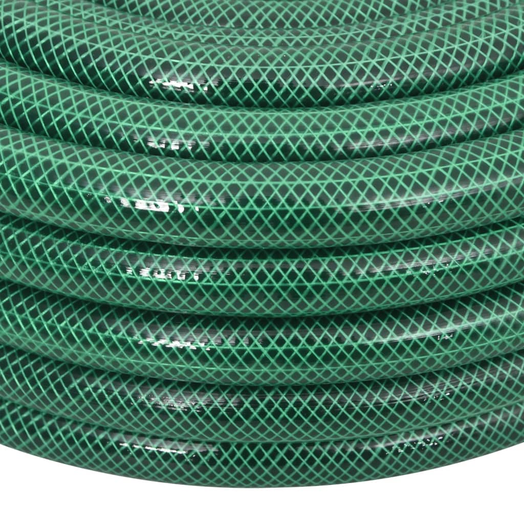 Furtun de grădină cu set de racorduri, verde, 0,75", 50 m, PVC