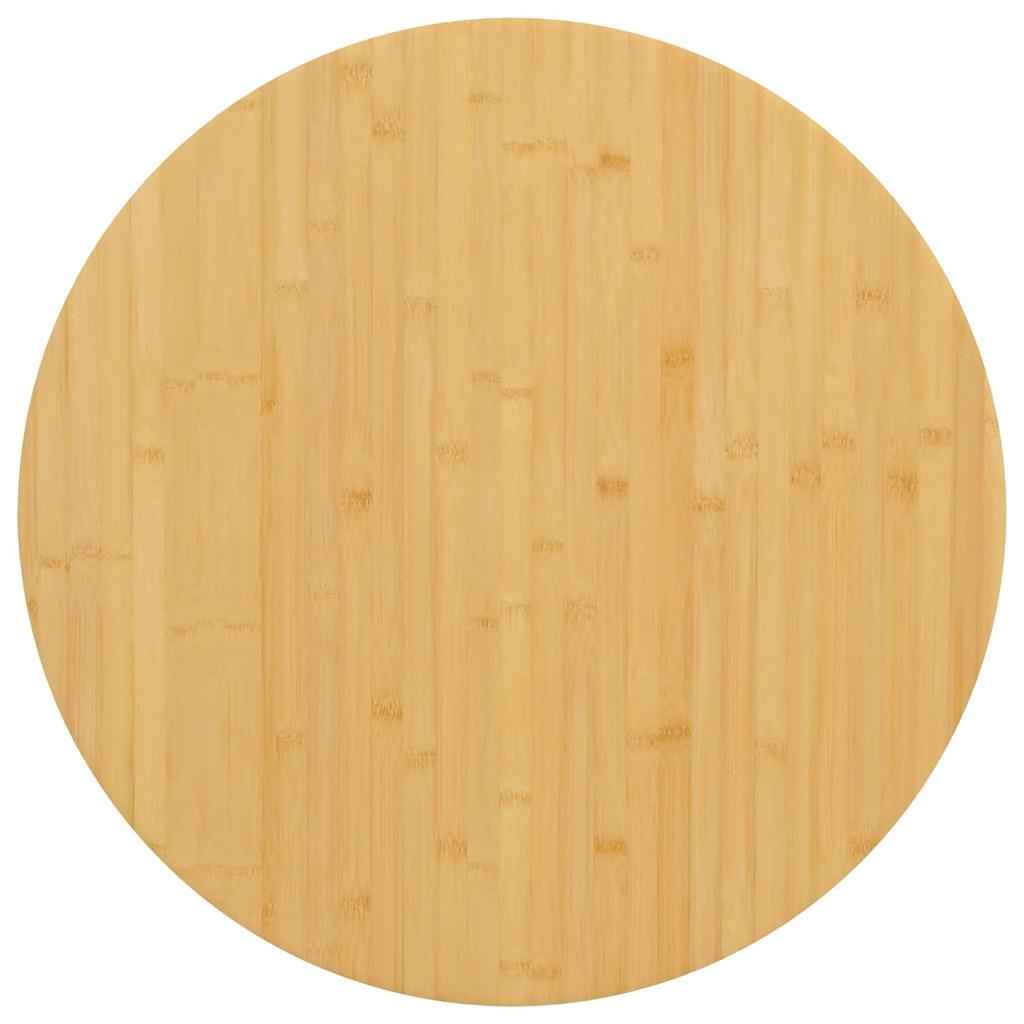 Blat de masă, Ø70x2,5 cm, bambus