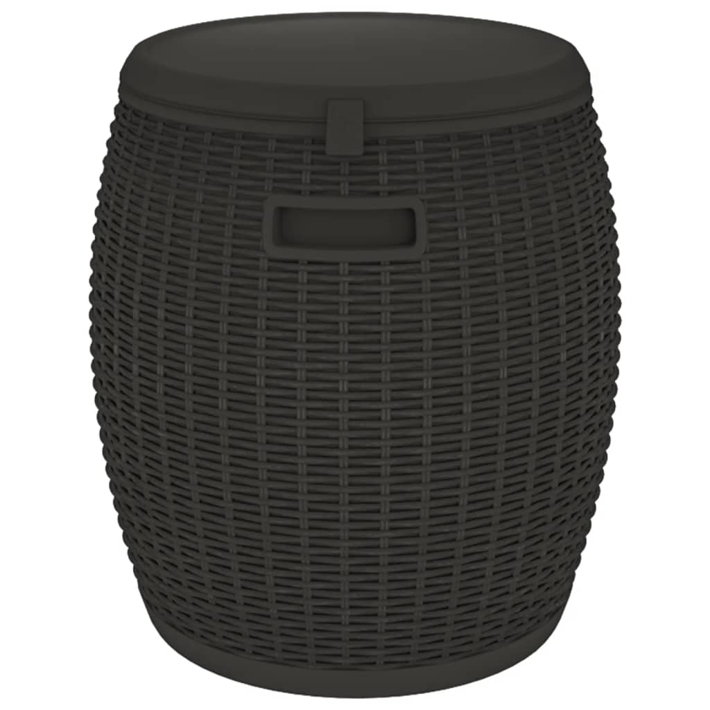 Cutie depozitare de grădină 4 în 1, negru, polipropilenă