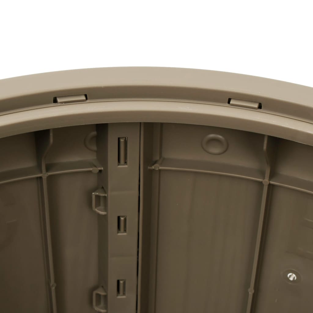 Cutie depozitare de grădină 3 în 1, maro deschis, polipropilenă