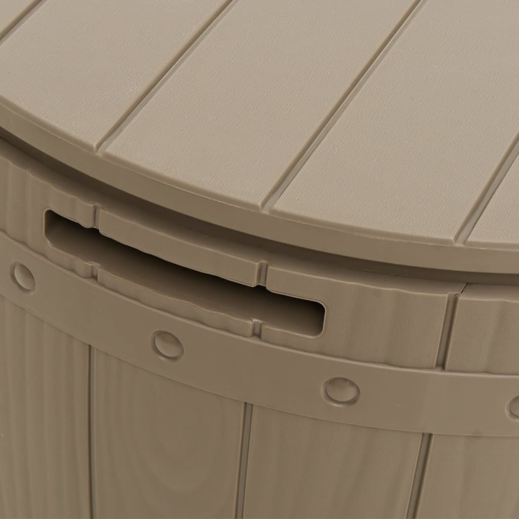 Cutie depozitare de grădină 3 în 1, maro deschis, polipropilenă