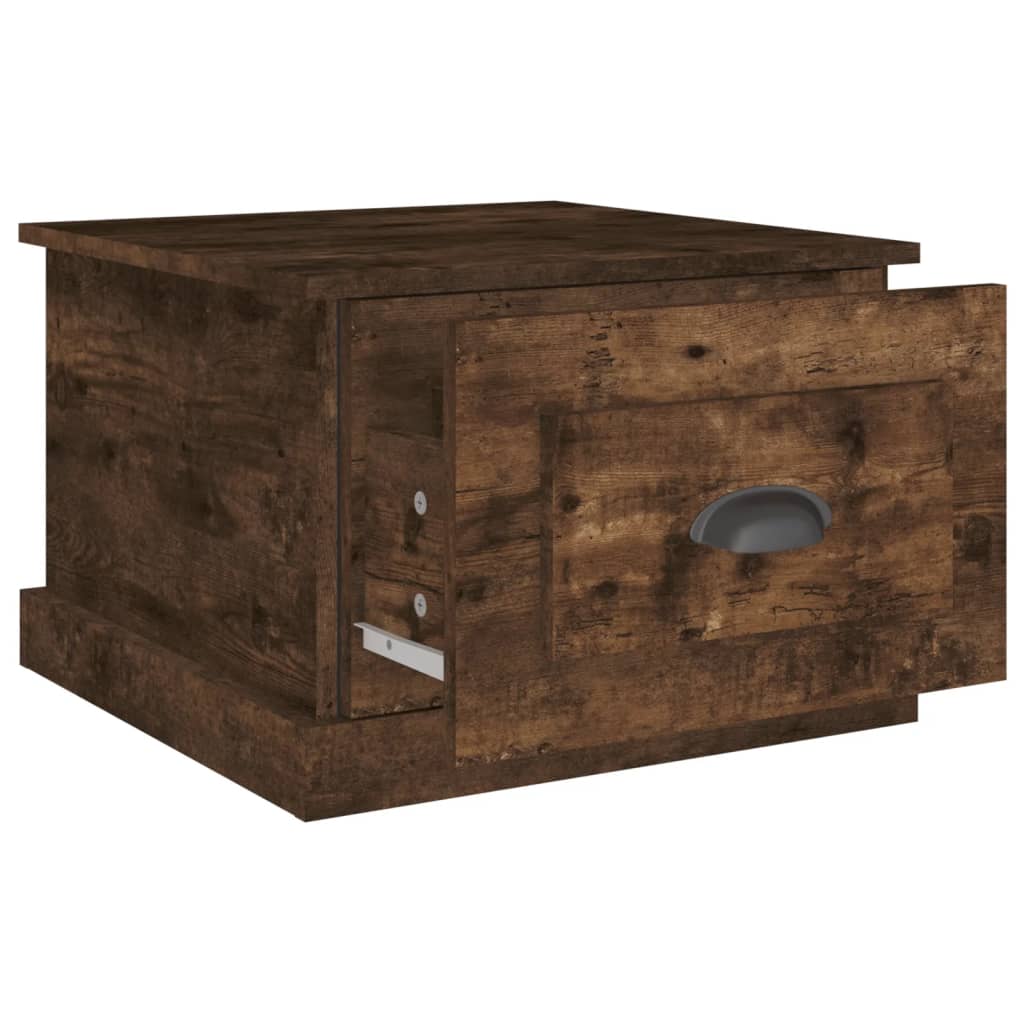 Măsuță de cafea, stejar fumuriu, 50x50x35 cm, lemn prelucrat