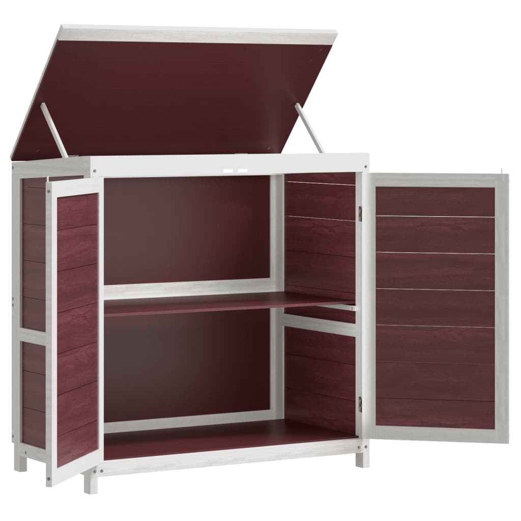 Set magazie de unelte de grădină 2 piese cafeniu lemn masiv pin