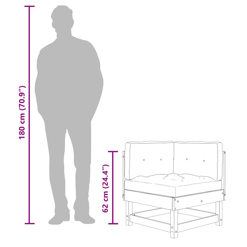 Canapea colțar cu perne, alb, lemn masiv de pin