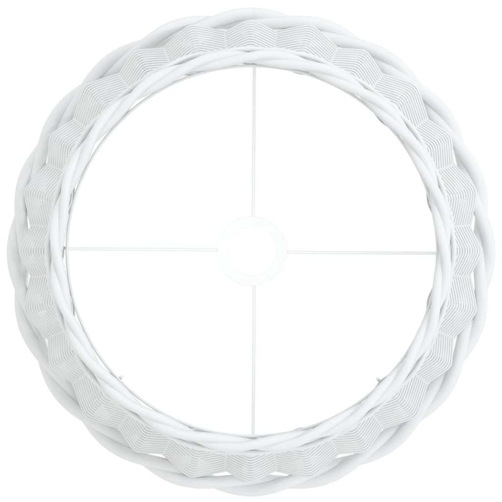 Abajur veioză, alb, Ø40x26 cm, răchită