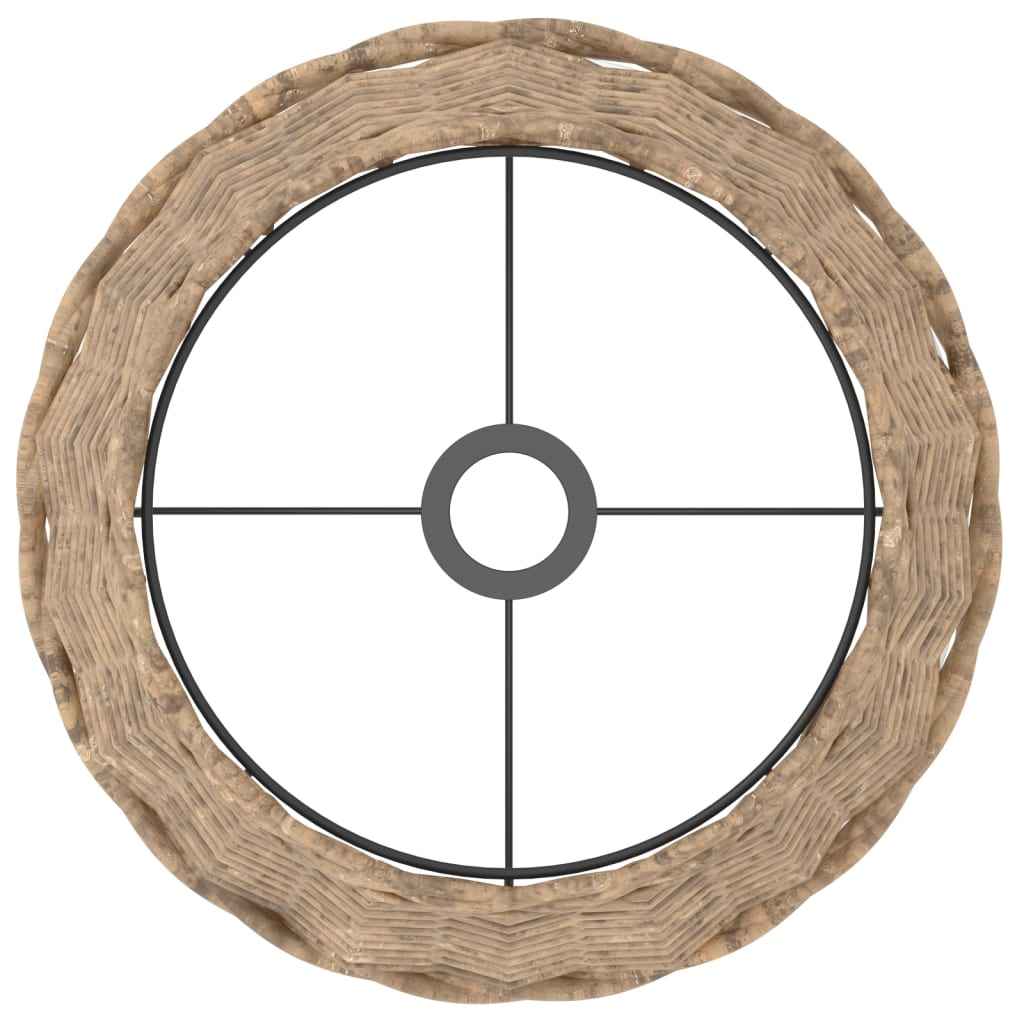 Abajur veioză, maro, Ø38x23 cm, răchită