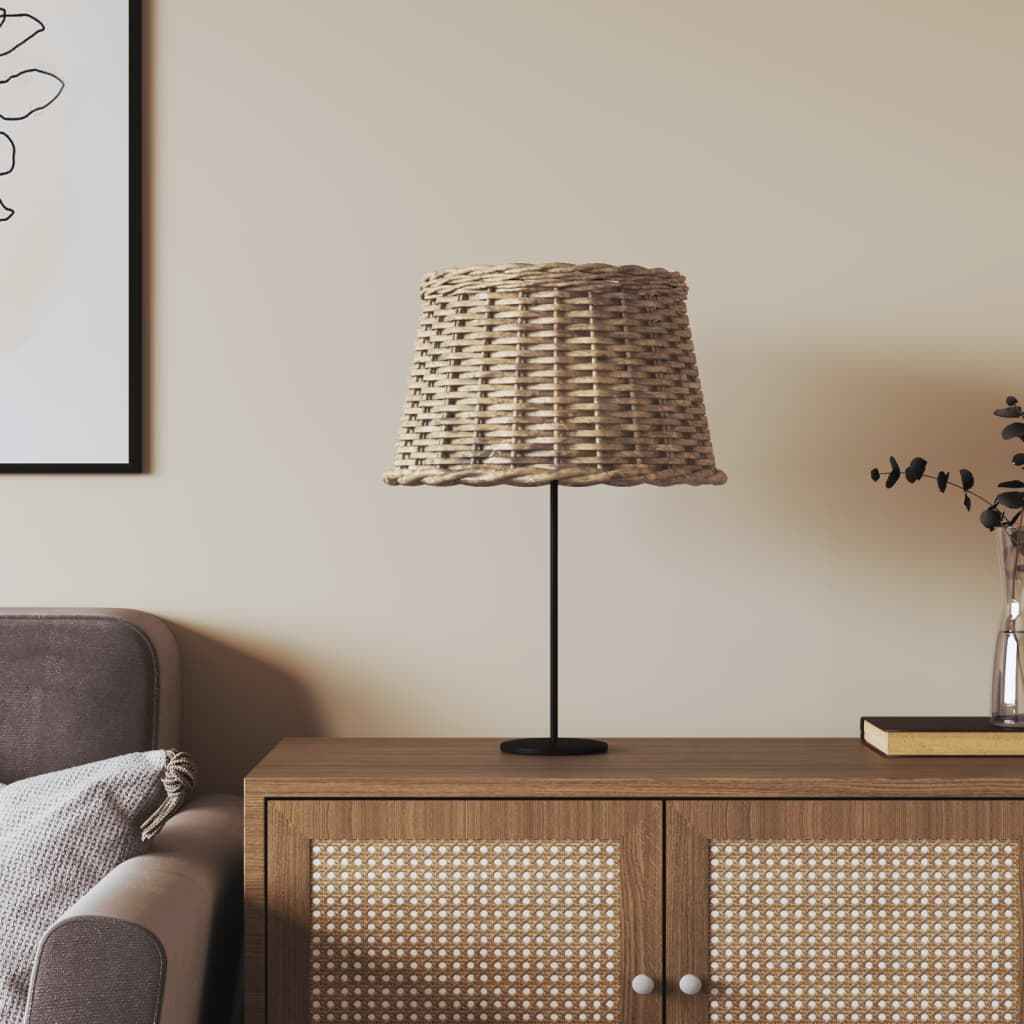 Abajur de veioză, maro, Ø45x28 cm, răchită