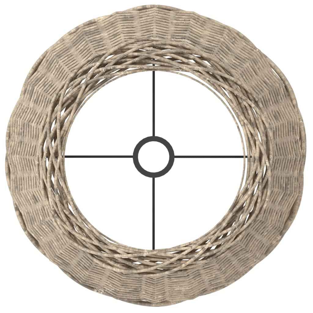 Abajur veioză, maro, Ø50x30 cm, răchită