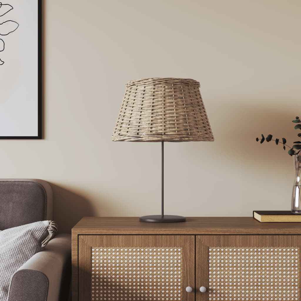 Abajur veioză, maro, Ø50x30 cm, răchită