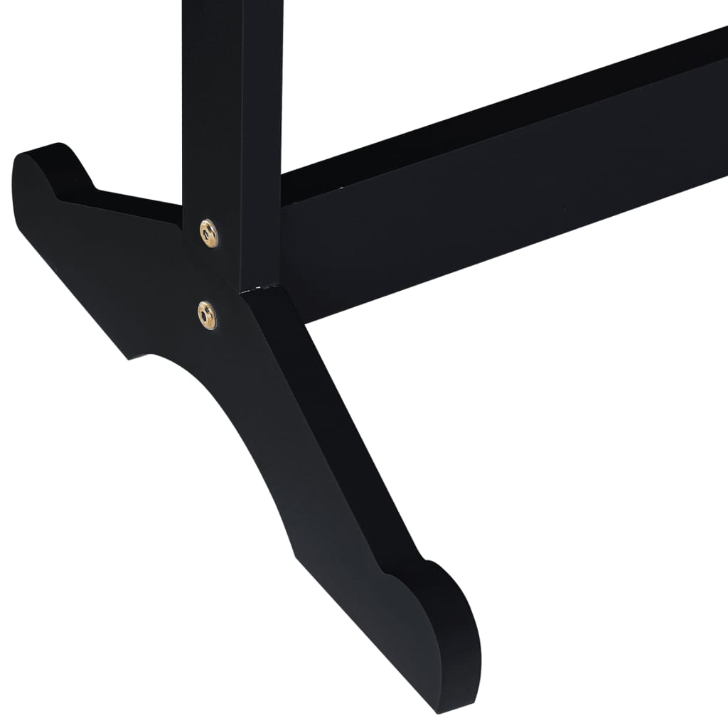 Dulap de bijuterii cu oglindă independent, negru, 42x38x152 cm