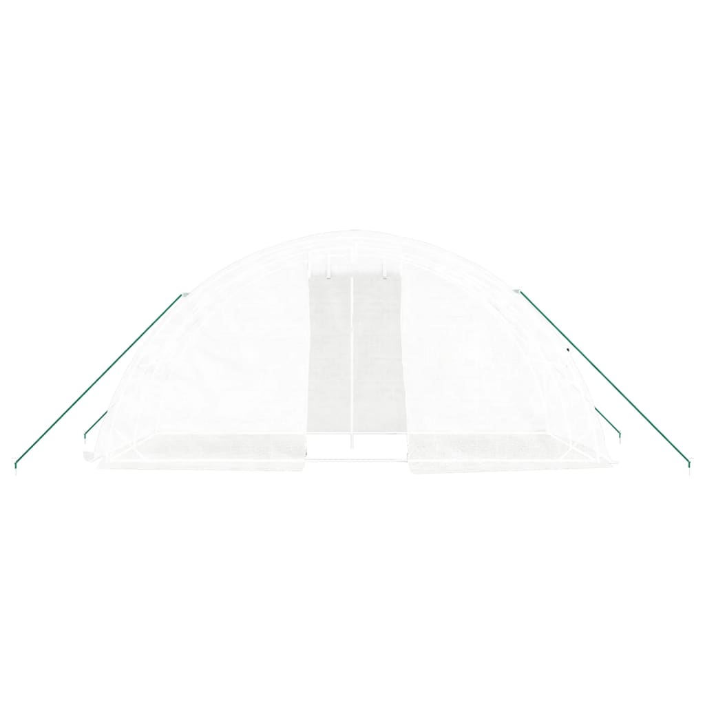 Seră cu cadru din oțel, alb, 10 m², 5x2x2,3 m