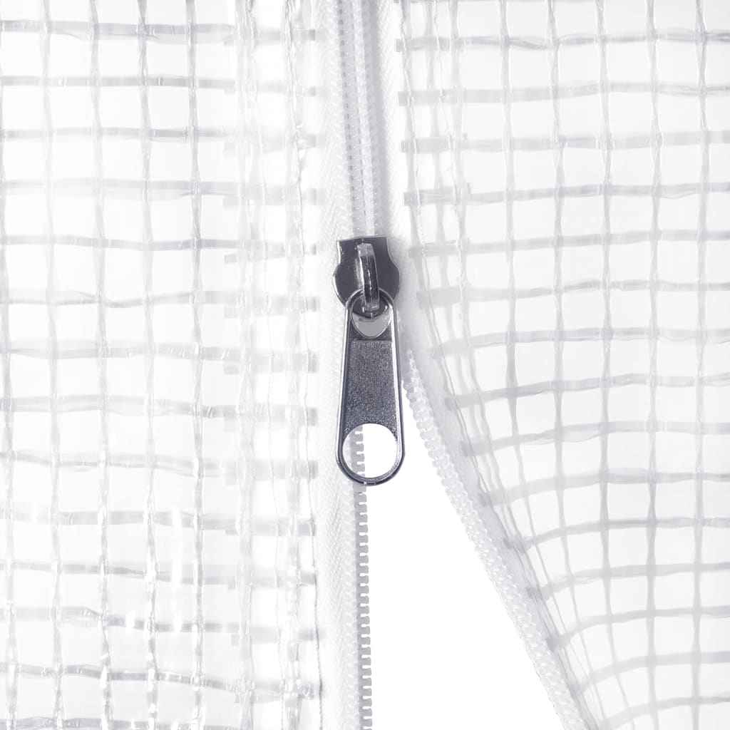 Seră cu cadru din oțel, alb, 10 m², 5x2x2,3 m