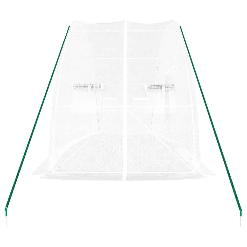 Seră cu cadru din oțel, alb, 12 m², 6x2x2,85 m