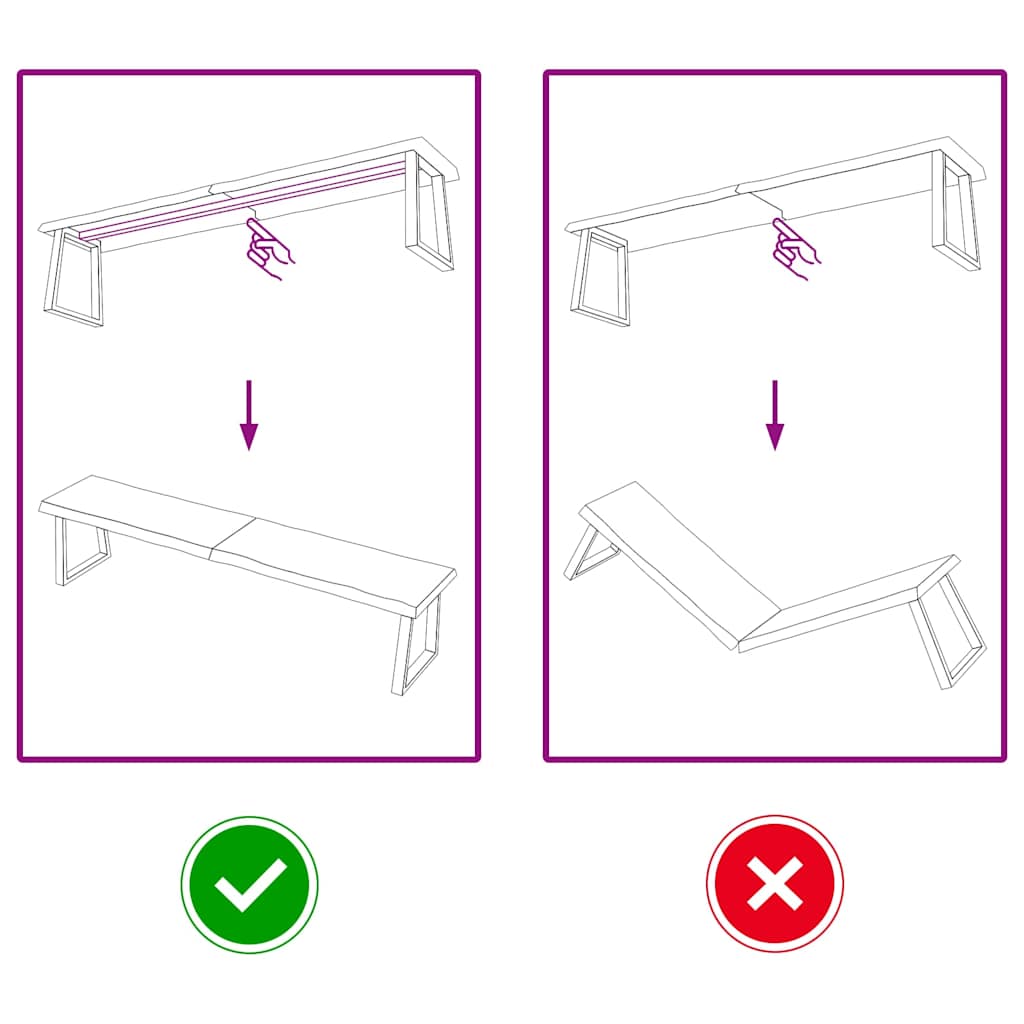 Blat masă, 180x40x(2-4) cm, maro, lemn tratat contur organic