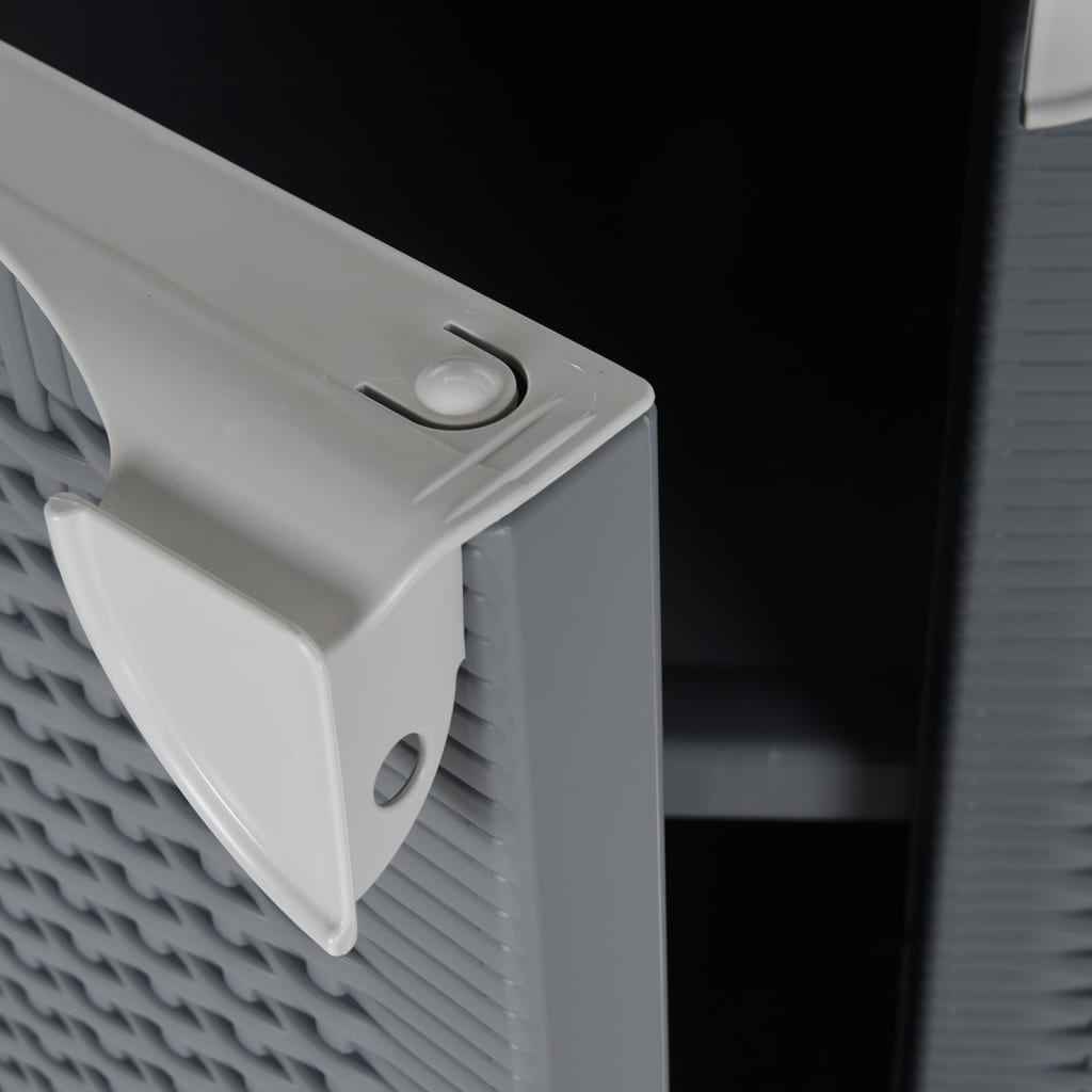 Dulap de depozitare pentru grădină, gri, 65x45x88 cm, PP ratan