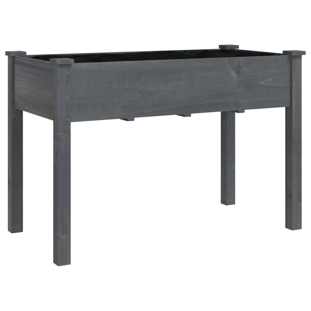 Jardinieră pe roți cu căptușeală 118x59x80cm lemn masiv de brad