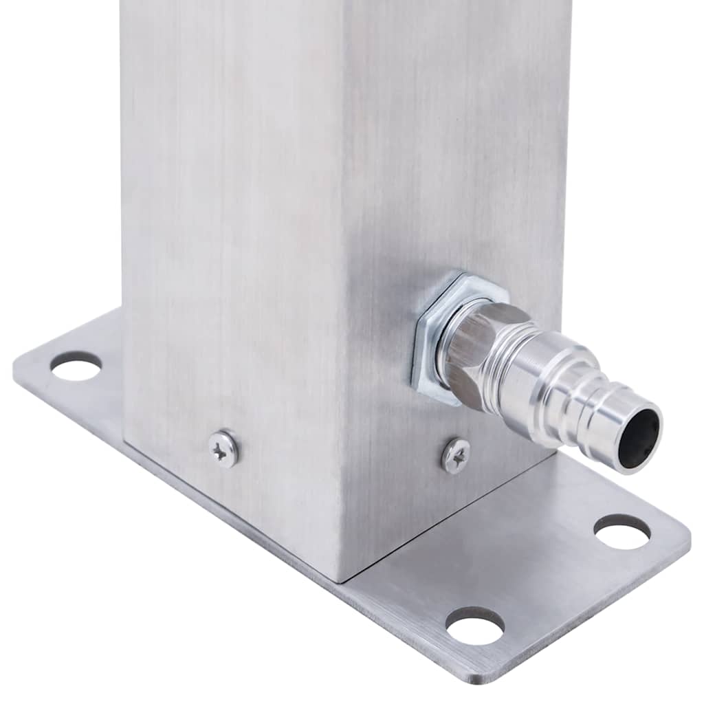 Coloană de apă de grădină, 40 cm, oțel inoxidabil, pătrat