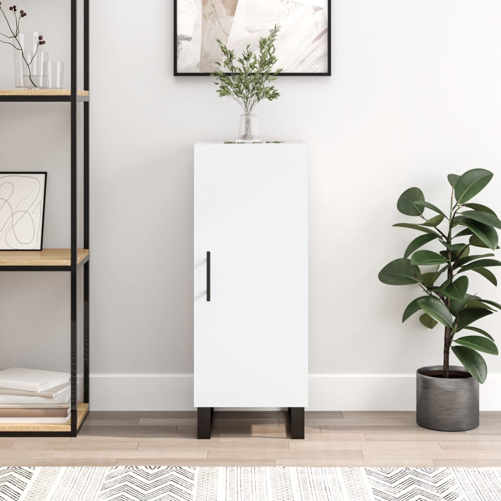 Servantă, alb, 34,5x34x90 cm, lemn compozit